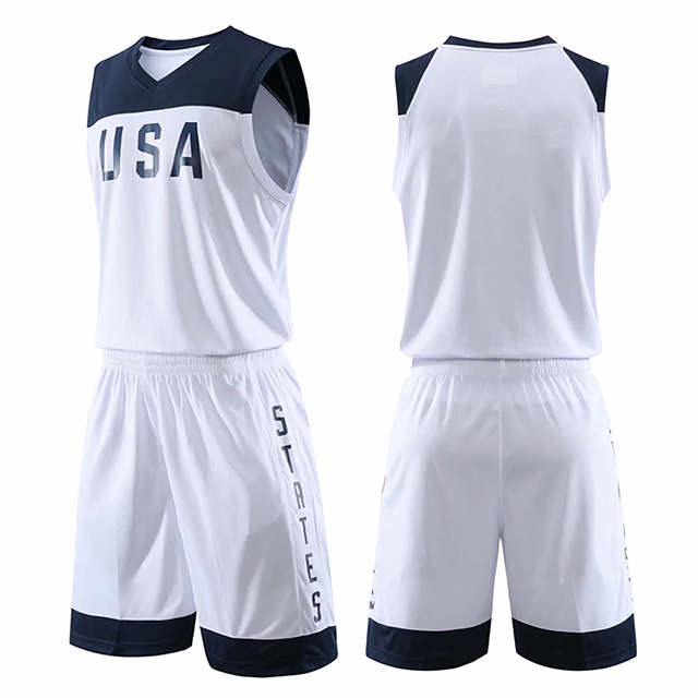 Men College Basketball Jerseys Uniforms Sport Kit Clothing Youth USA Basketball Jersey Sets Shirts Shorts Suit Custom Name No