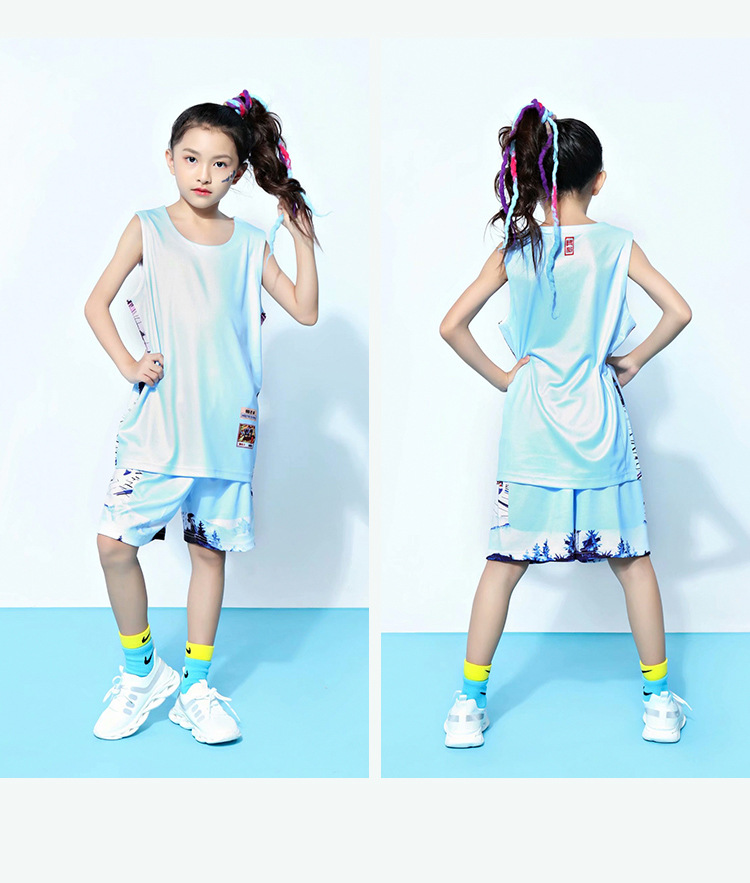 New Basketball Uniform Suit Children Custom Number Name Men Basketball Jerseys Suit Girl Kids Sport Kit basket Shirt Shorts Set
