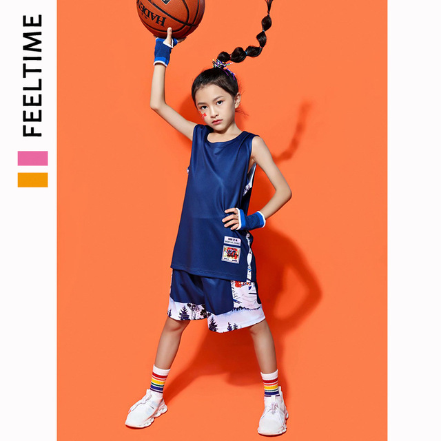 New Basketball Uniform Suit Children Custom Number Name Men Basketball Jerseys Suit Girl Kids Sport Kit basket Shirt Shorts Set