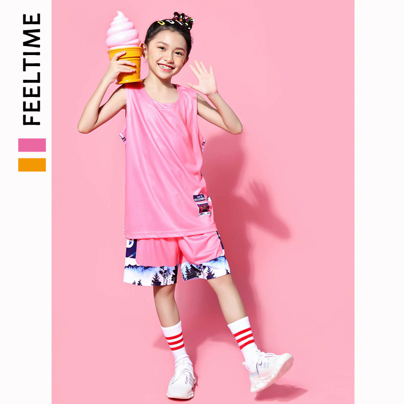 New Basketball Uniform Suit Children Custom Number Name Men Basketball Jerseys Suit Girl Kids Sport Kit basket Shirt Shorts Set
