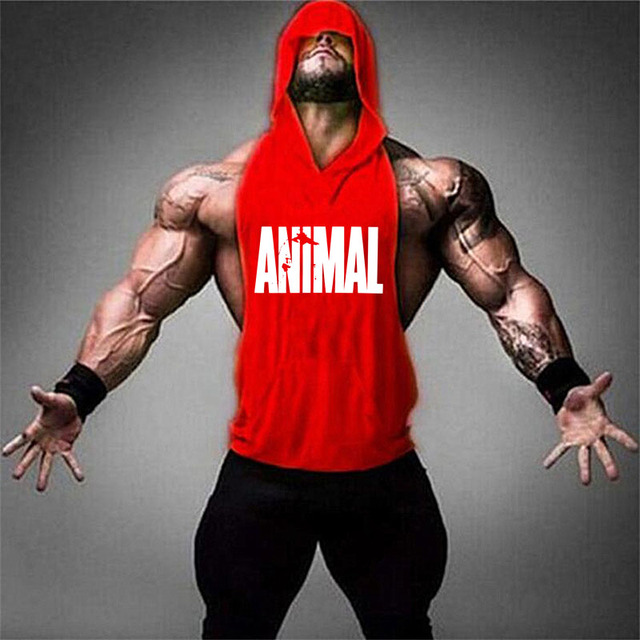 New Men Bodybuilding Cotton Tank top Gyms Fitness Hooded Vest Sleeveless Shirt Summer Casual Fashion Workout Clothing
