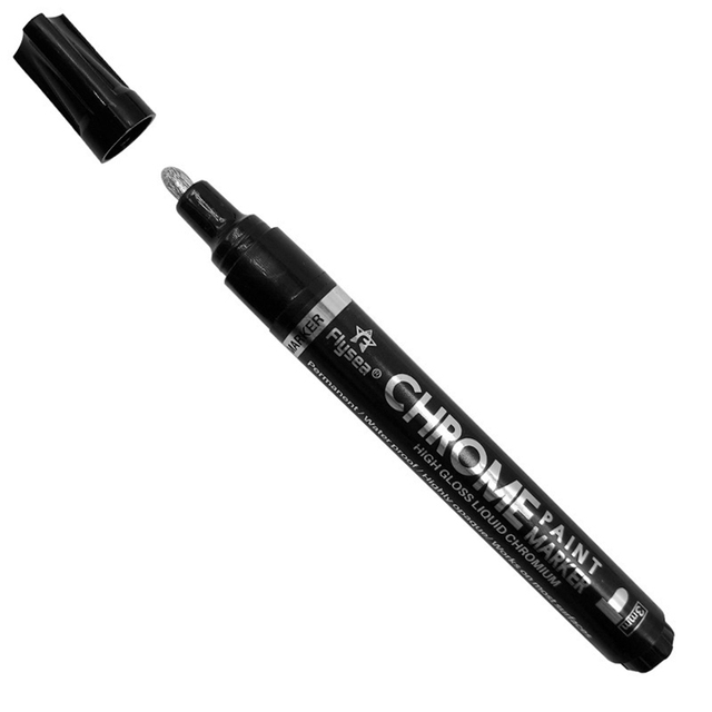 DIY Paint Pen Silver Liquid Mirror Chrome Marker Pen Mirror Reflection Mark Pen Petroglyph Accessories Car Paint Repair