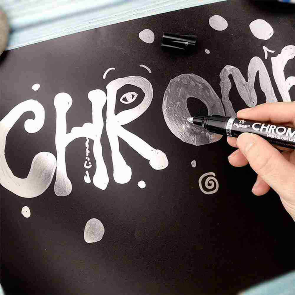 DIY Paint Pen Silver Liquid Mirror Chrome Marker Pen Mirror Reflection Mark Pen Petroglyph Accessories Car Paint Repair