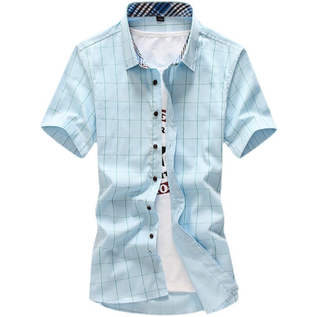 Summer Hawaii Men Shirt Blouse Stripe Slim Fit Short Sleeve Casual Button Beach Shirt Man 2022 New Business