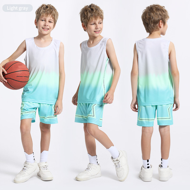 Kids Basketball Uniform Outdoor Sportswear Year Old  Boys Youth Basketball Jersey Suit Summer Children Basketball Shirt Clothing