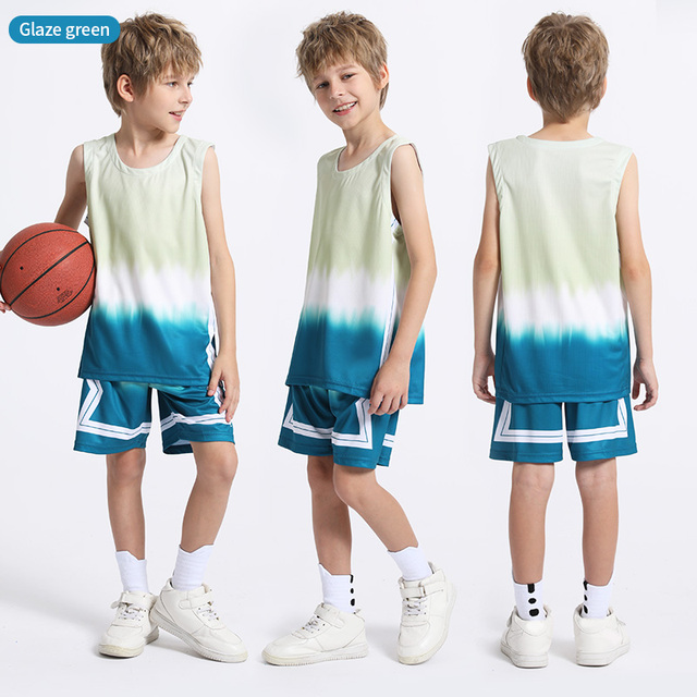 Kids Basketball Uniform Outdoor Sportswear Year Old  Boys Youth Basketball Jersey Suit Summer Children Basketball Shirt Clothing