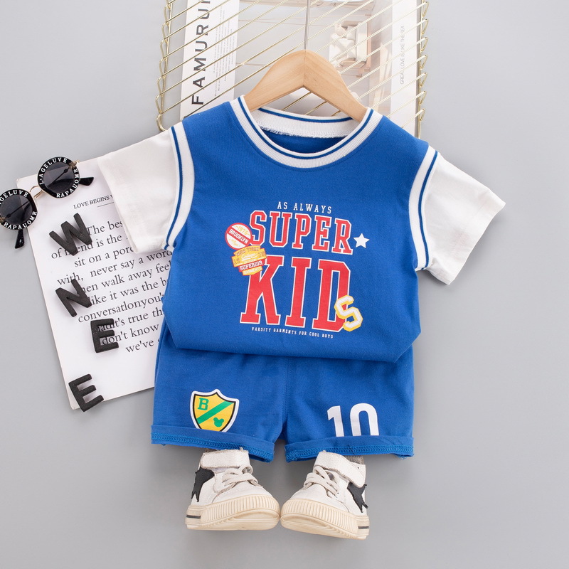 Boys Tracksuits For 1 2 3 4 Years Children Casual T-shirts Shorts Clothes Sets Baby Basketball Suit Kids Sports Jogging Outfits