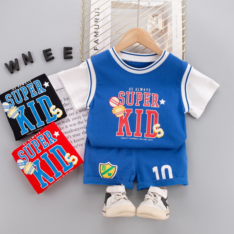 Boys Tracksuits For 1 2 3 4 Years Children Casual T-shirts Shorts Clothes Sets Baby Basketball Suit Kids Sports Jogging Outfits