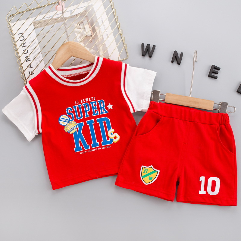 Boys Tracksuits For 1 2 3 4 Years Children Casual T-shirts Shorts Clothes Sets Baby Basketball Suit Kids Sports Jogging Outfits