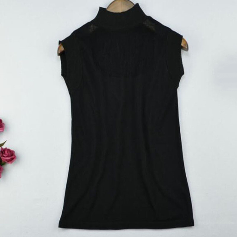 Summer Camisole Suspenders Hollow Out Ladies Ice Silk Knitted Vest Solid Color Sleeveless Womens Tops