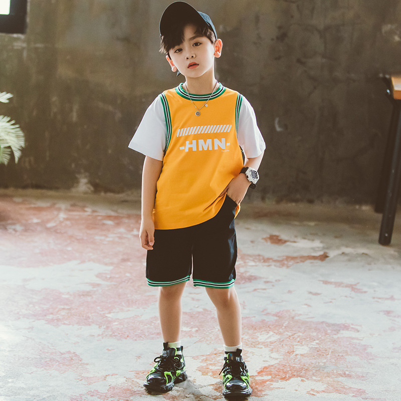 Summer Kids Basketball Jersey Sets Boys And Girls Uniforms Sport Kit Customize Blank Youth Training Vest Shorts Suit Sportswear