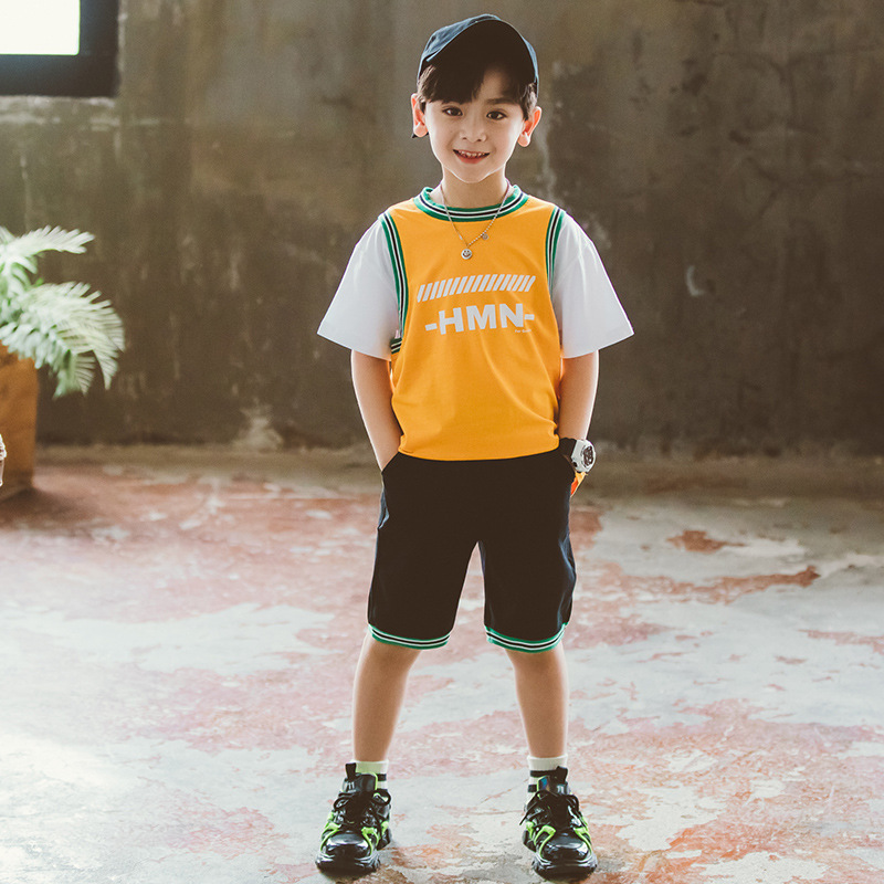 Summer Kids Basketball Jersey Sets Boys And Girls Uniforms Sport Kit Customize Blank Youth Training Vest Shorts Suit Sportswear