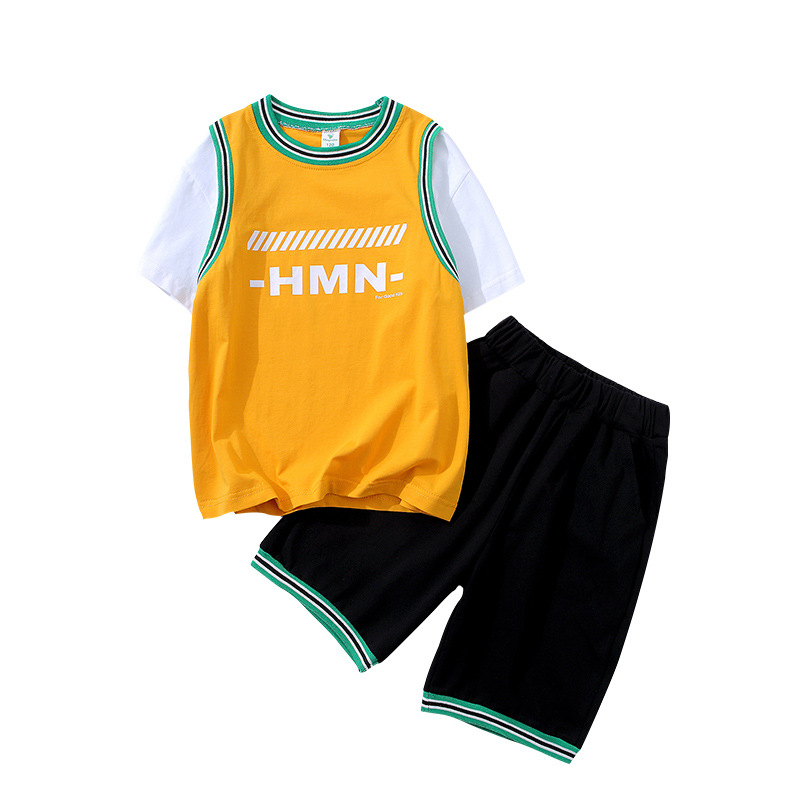 Summer Kids Basketball Jersey Sets Boys And Girls Uniforms Sport Kit Customize Blank Youth Training Vest Shorts Suit Sportswear