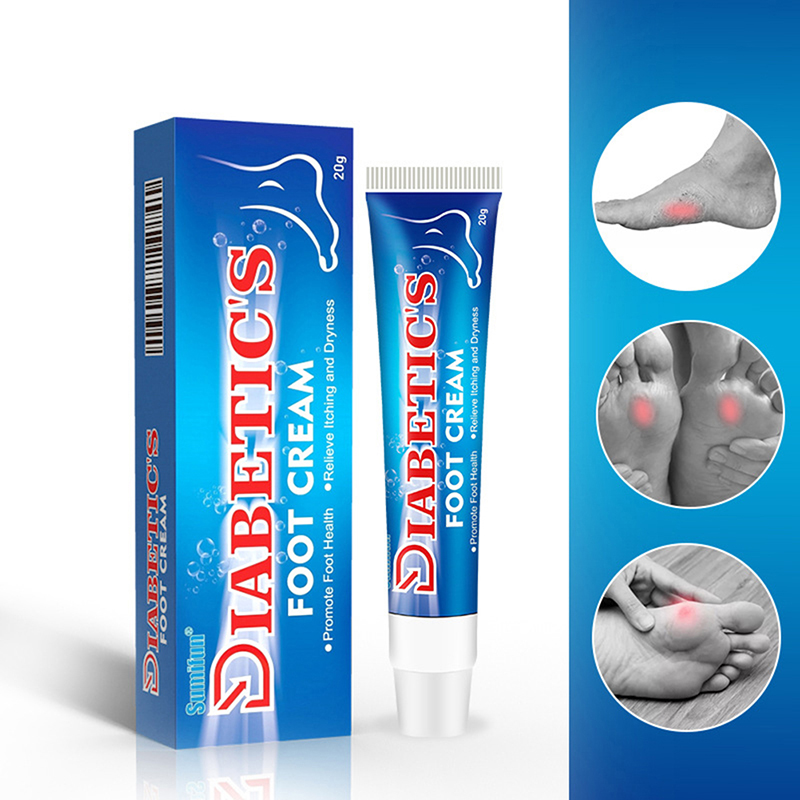 Diabetic Cream For Foot Care Herbal Ointment Relieve Toe Fungus Anti Fungal Infection Eczema Urticaria Beriberi Foot Care 20g