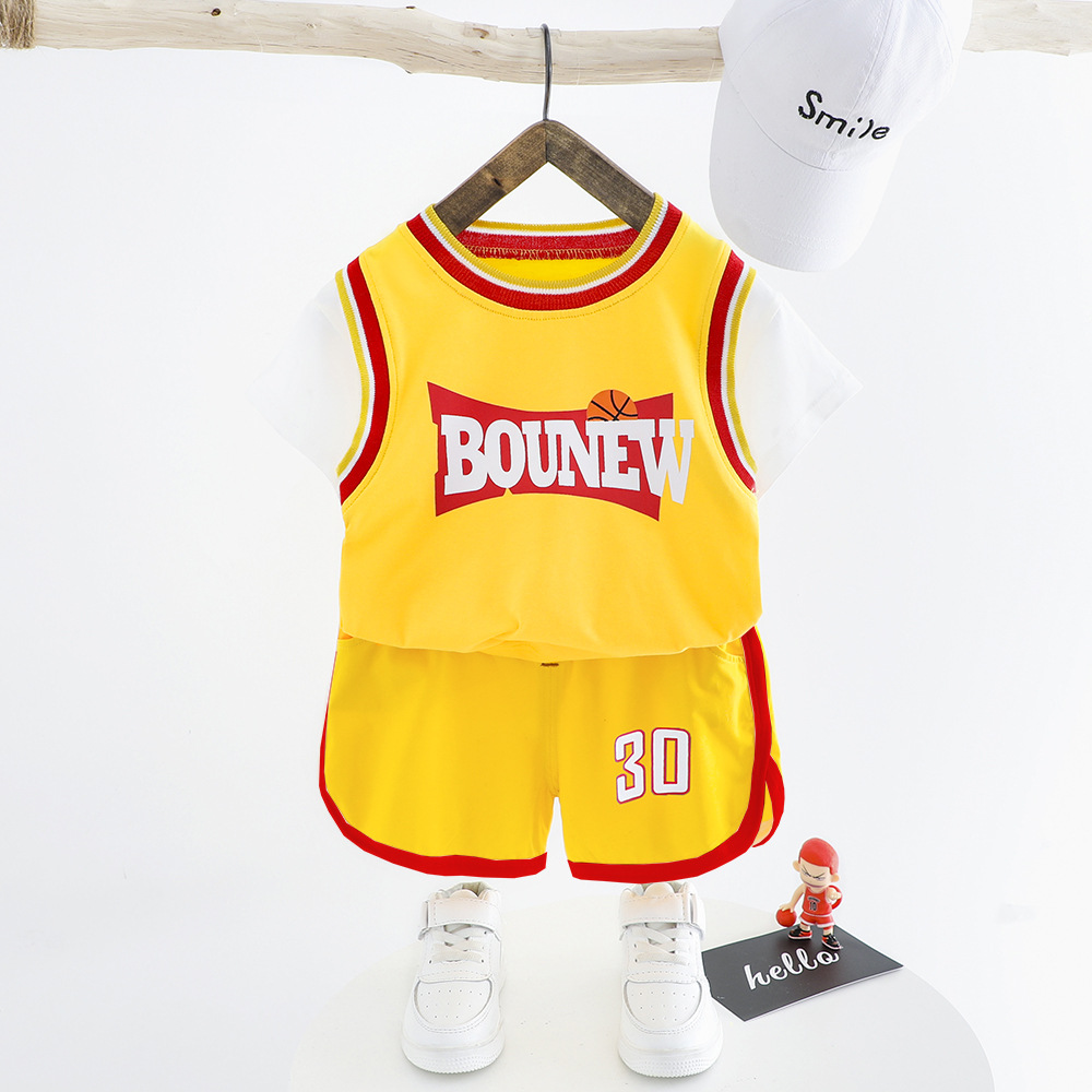 T-shirt Children's Suit Basketball Clothes Sportswear Short-sleeved Summer Refreshing  Clothes  Boutique Kids Clothing  Baby