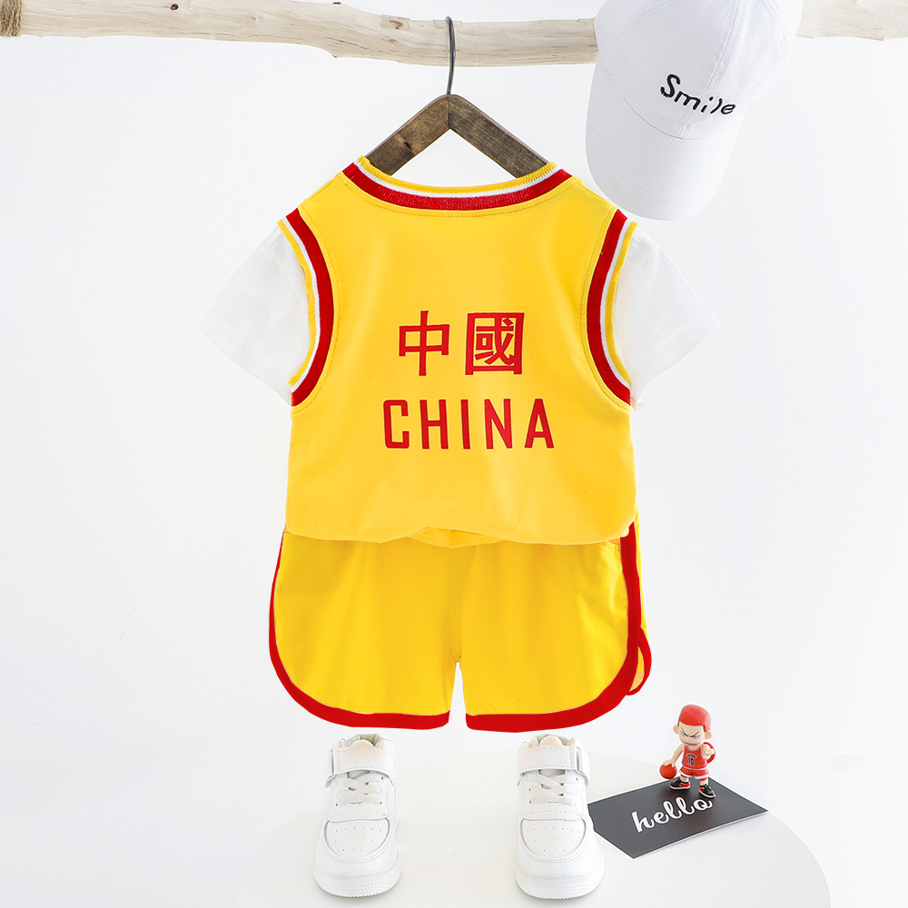 T-shirt Children's Suit Basketball Clothes Sportswear Short-sleeved Summer Refreshing  Clothes  Boutique Kids Clothing  Baby
