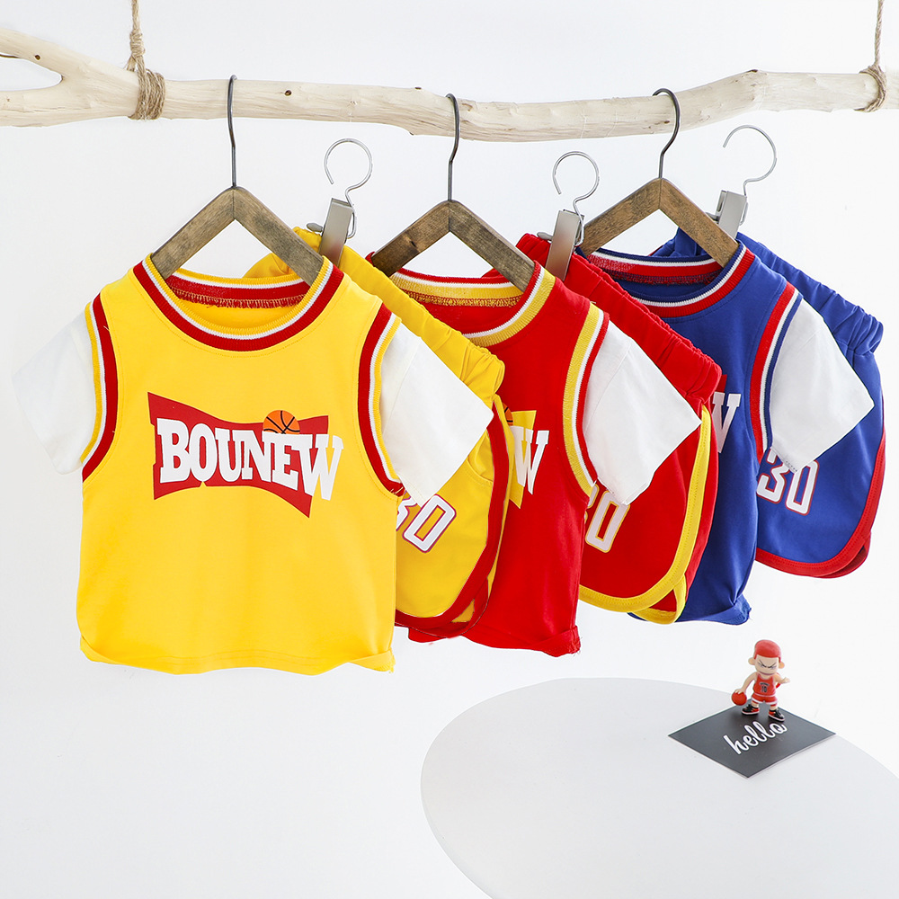 T-shirt Children's Suit Basketball Clothes Sportswear Short-sleeved Summer Refreshing  Clothes  Boutique Kids Clothing  Baby