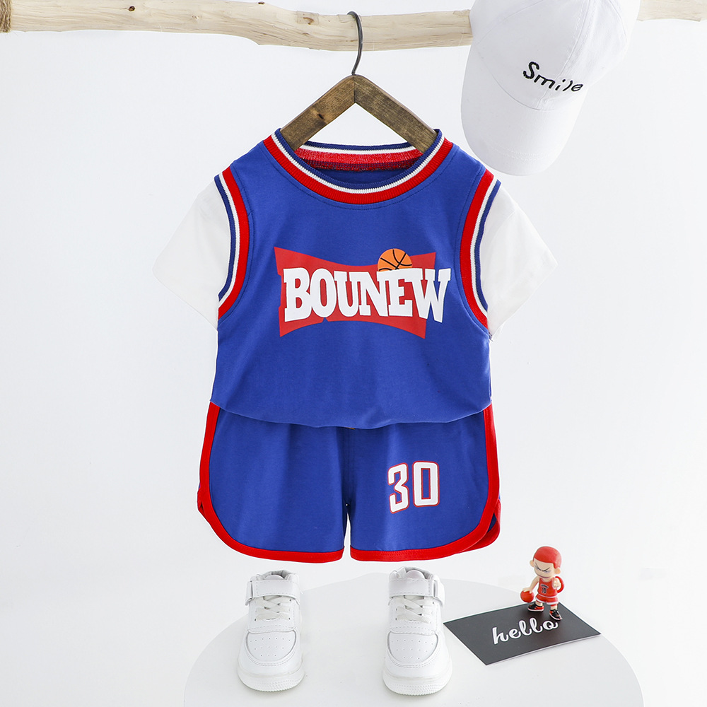 T-shirt Children's Suit Basketball Clothes Sportswear Short-sleeved Summer Refreshing  Clothes  Boutique Kids Clothing  Baby