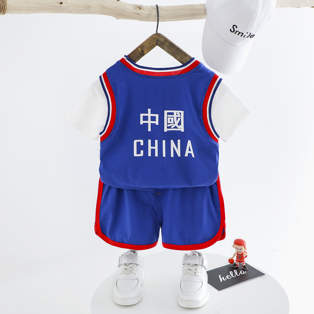 T-shirt Children's Suit Basketball Clothes Sportswear Short-sleeved Summer Refreshing  Clothes  Boutique Kids Clothing  Baby
