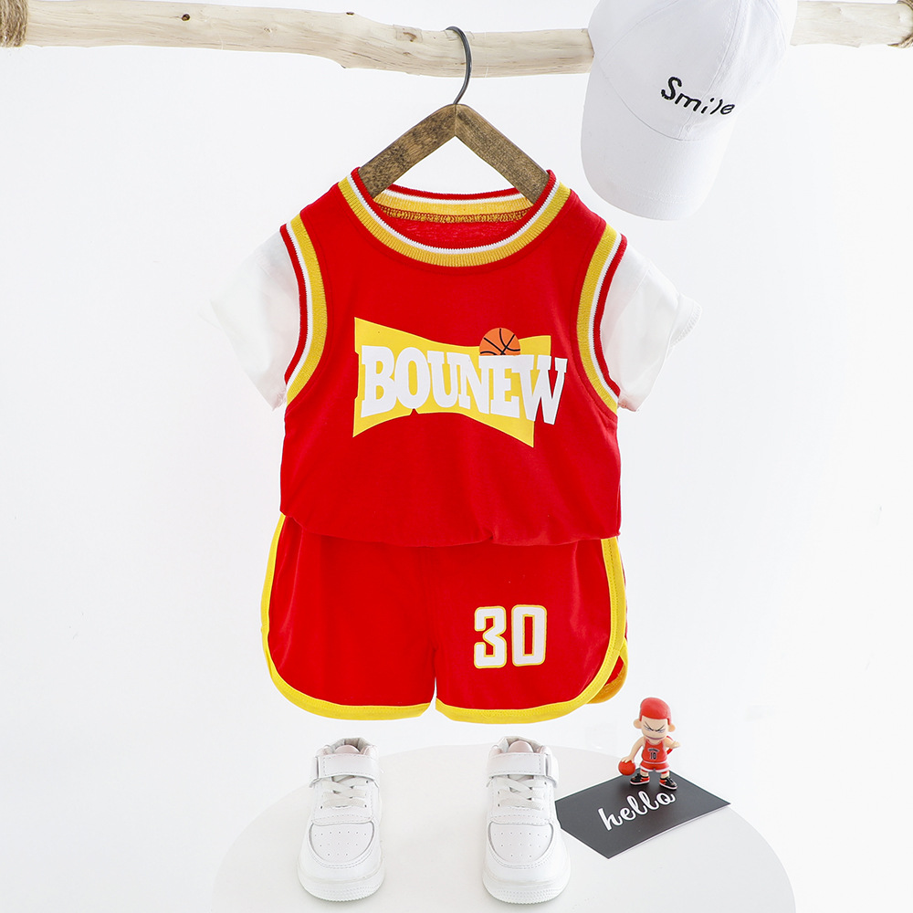 T-shirt Children's Suit Basketball Clothes Sportswear Short-sleeved Summer Refreshing  Clothes  Boutique Kids Clothing  Baby