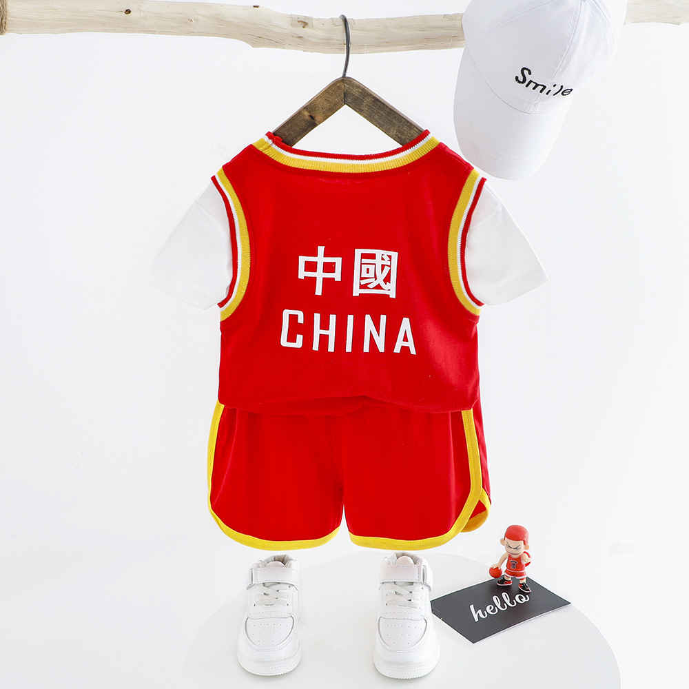T-shirt Children's Suit Basketball Clothes Sportswear Short-sleeved Summer Refreshing  Clothes  Boutique Kids Clothing  Baby