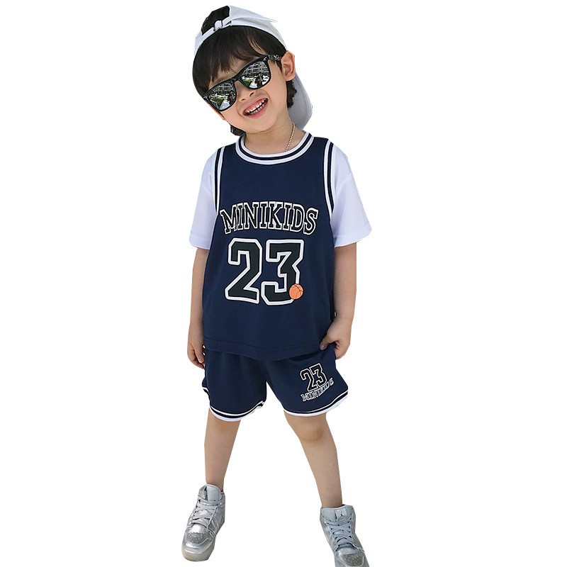 2-13Y Children Sportswear Kids Sports Suit Baby Boy Summer Clothes Basketball Uniform T-Shirts+Shorts Fashion Girl Tracksuit Set