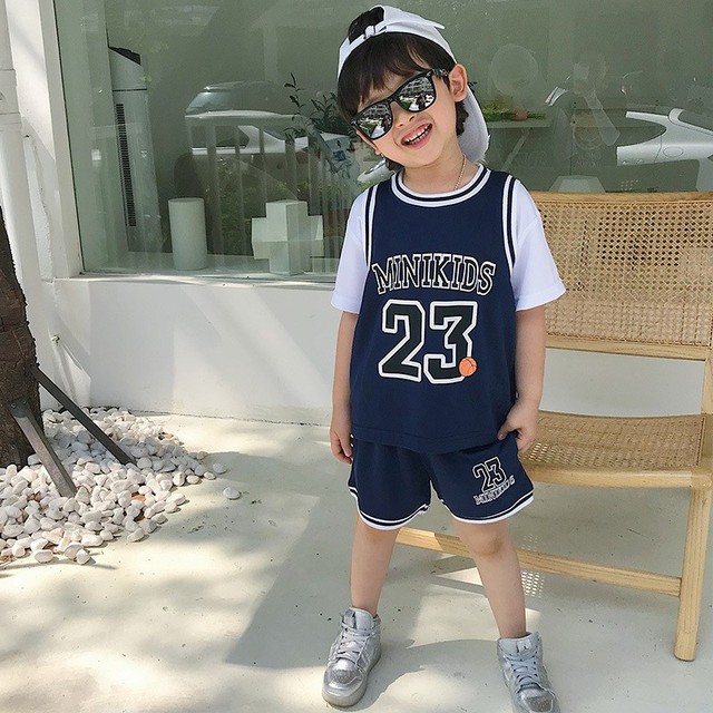 2-13Y Children Sportswear Kids Sports Suit Baby Boy Summer Clothes Basketball Uniform T-Shirts+Shorts Fashion Girl Tracksuit Set