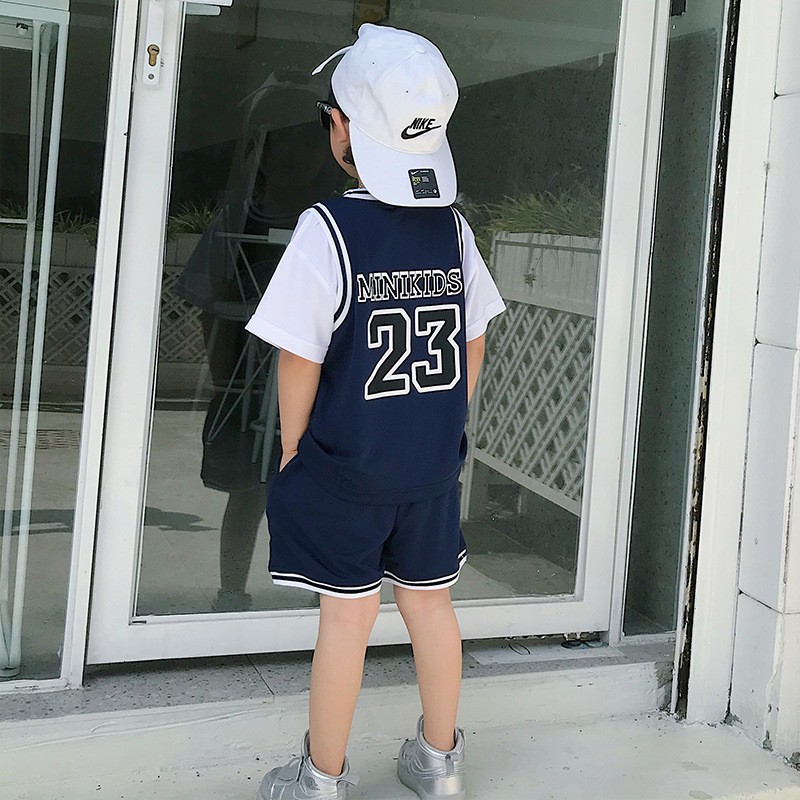 2-13Y Children Sportswear Kids Sports Suit Baby Boy Summer Clothes Basketball Uniform T-Shirts+Shorts Fashion Girl Tracksuit Set