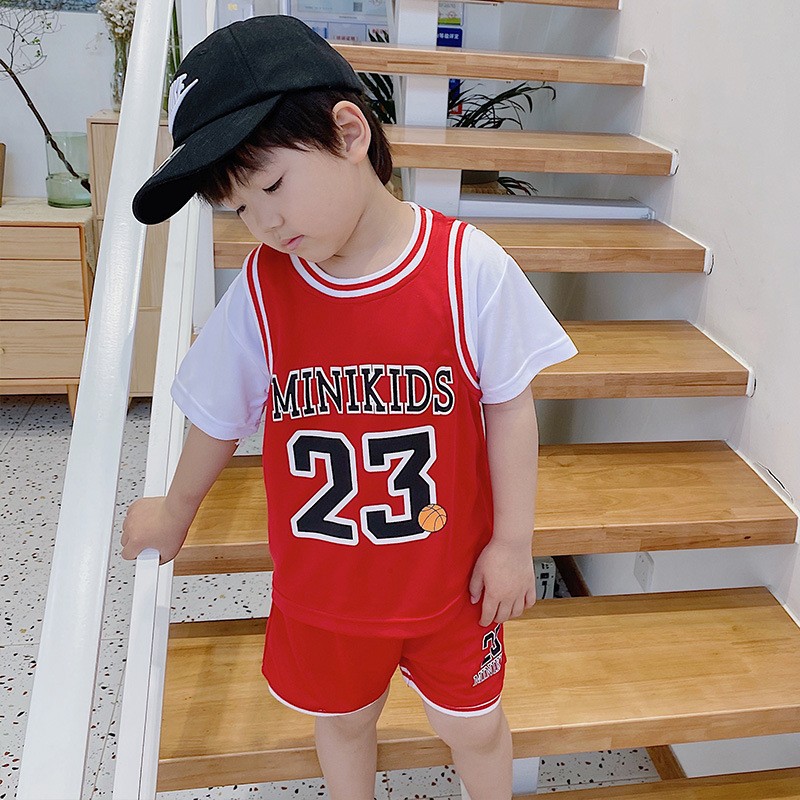 2-13Y Children Sportswear Kids Sports Suit Baby Boy Summer Clothes Basketball Uniform T-Shirts+Shorts Fashion Girl Tracksuit Set