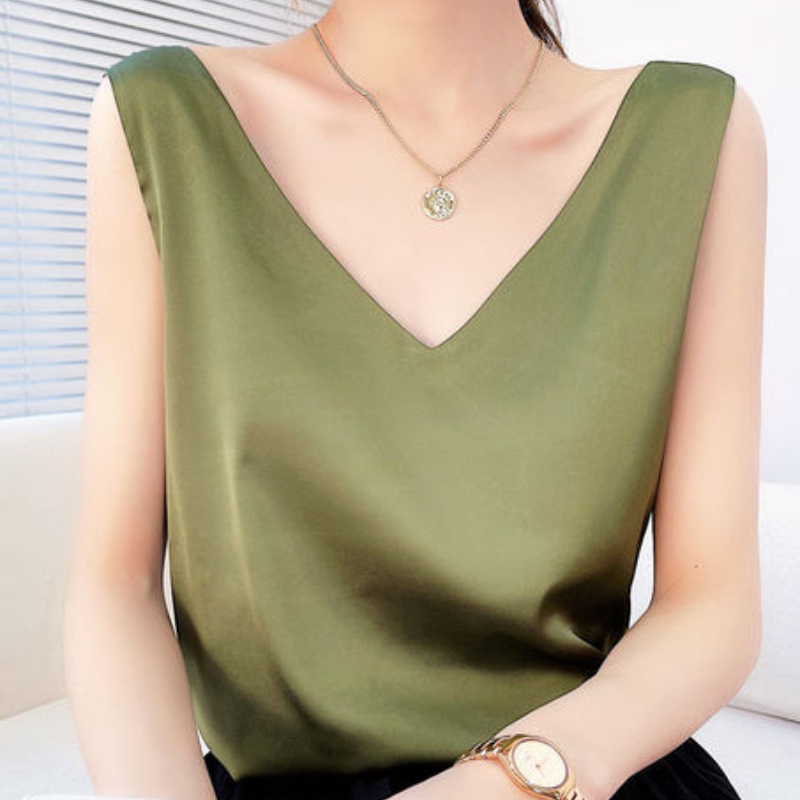 1pc New Tank Top Solid Halter Crop Tops Women Summer Camis Backless Camisole Satin Silk Tee Female Sleeveless Cropped Vest