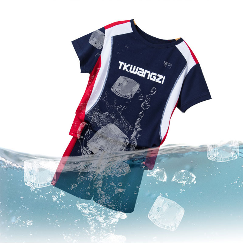2PC/Sets Summer Children's Clothing Baby Mesh Short Sleeve Patchwork T-Shirt Boys Sportswear Basketball Suits Kids Teens Clothes