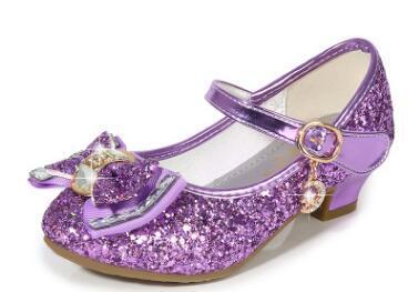 Classic Bow Girl Pu Leather Shoes For Girls Party Dance Children Kids Shoes 3-14 Years Princess High Heels Child Wedding Shoes Kids Shoes