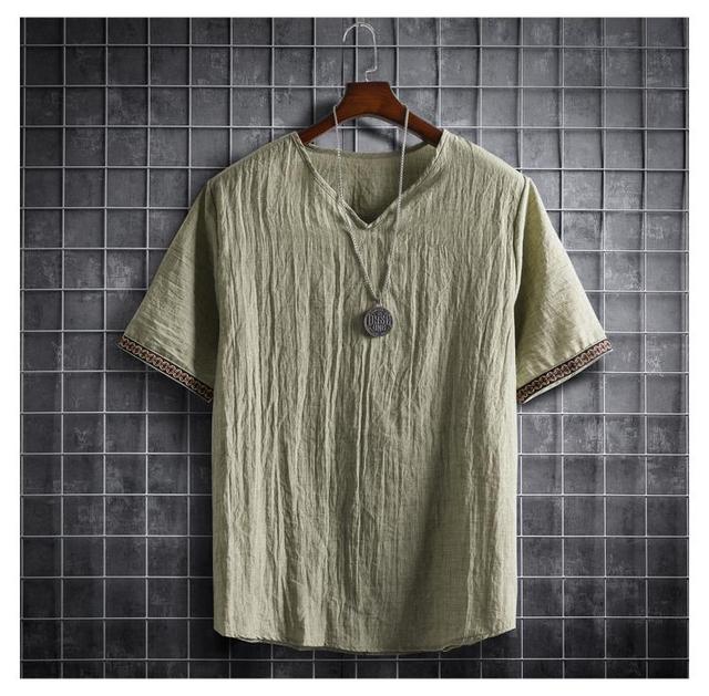 M-5XL Plus Size Summer Men's Shirts Plain Color Korean Fashion Men Short Sleeve Hawaii Short Sleeve Shirt Light Weight Clothing