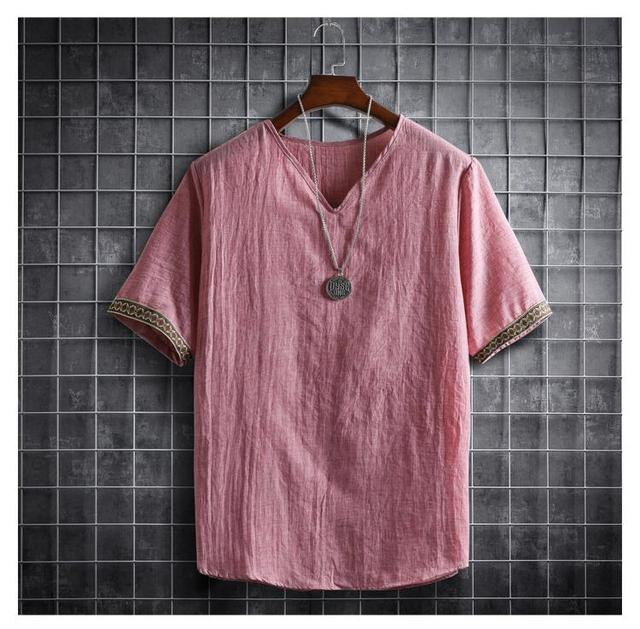M-5XL Plus Size Summer Men's Shirts Plain Color Korean Fashion Men Short Sleeve Hawaii Short Sleeve Shirt Light Weight Clothing