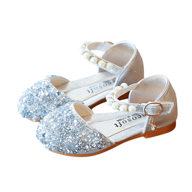 Infant Kids Baby Girls Sandals Pearl Crystal Bling Bowknot Single Princess Shoes Footwear ChildrenToddler Enfant First Walkers Girls' Shoes  Sandals