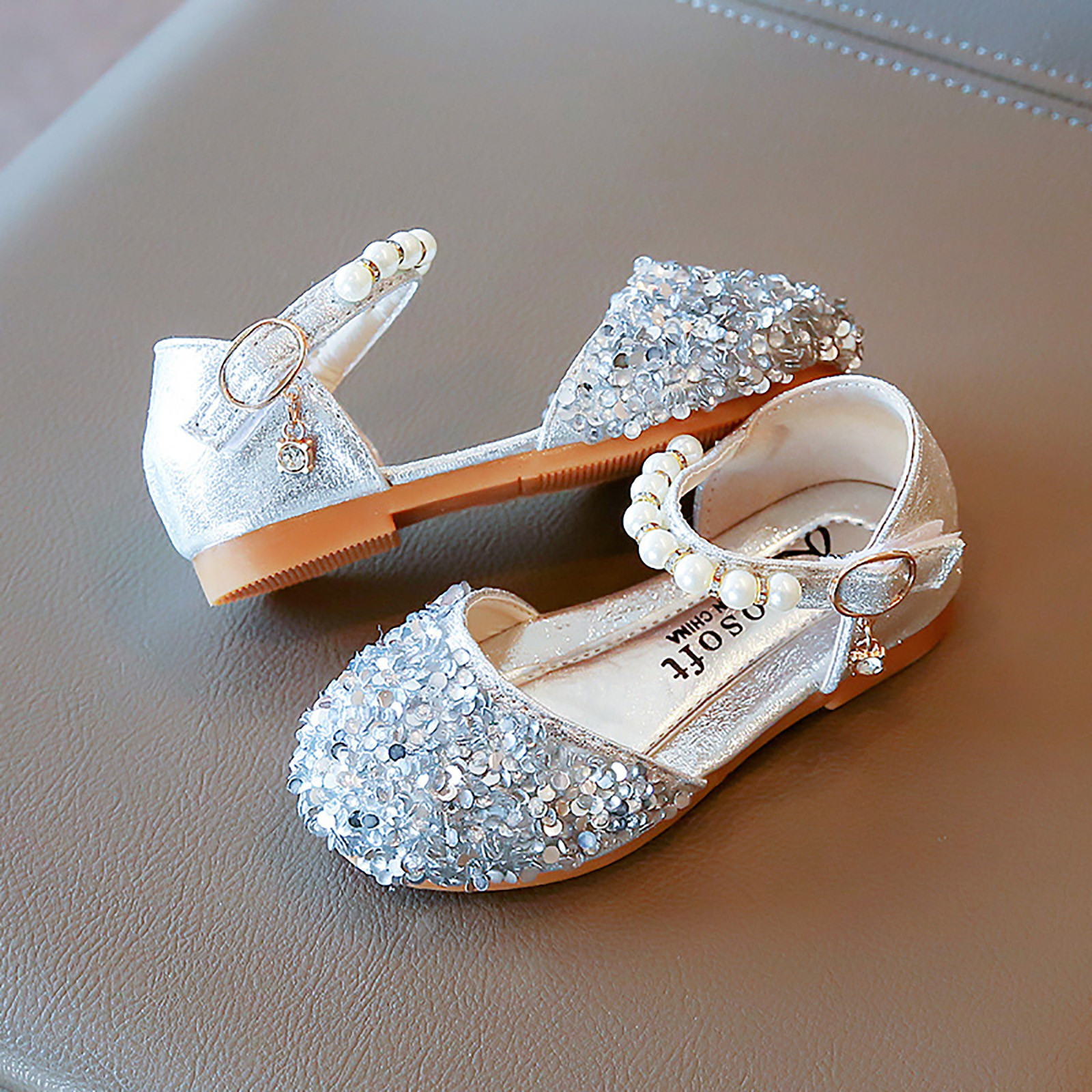 Infant Kids Baby Girls Sandals Pearl Crystal Bling Bowknot Single Princess Shoes Footwear ChildrenToddler Enfant First Walkers Girls' Shoes  Sandals