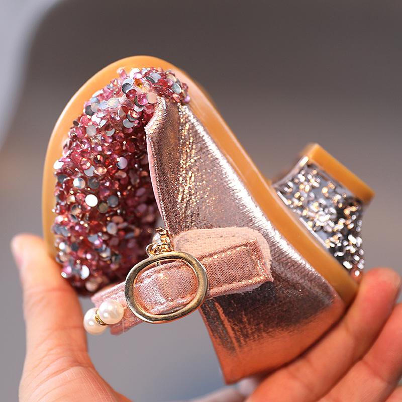 High Heel Shoe For Children's Girls' Shoes Baby Kids Princess Pink Slip-on Soft Breathable Shoe Party Dance Cute Gold Kids Baby Shoes  Girls' Shoes  Oxfords