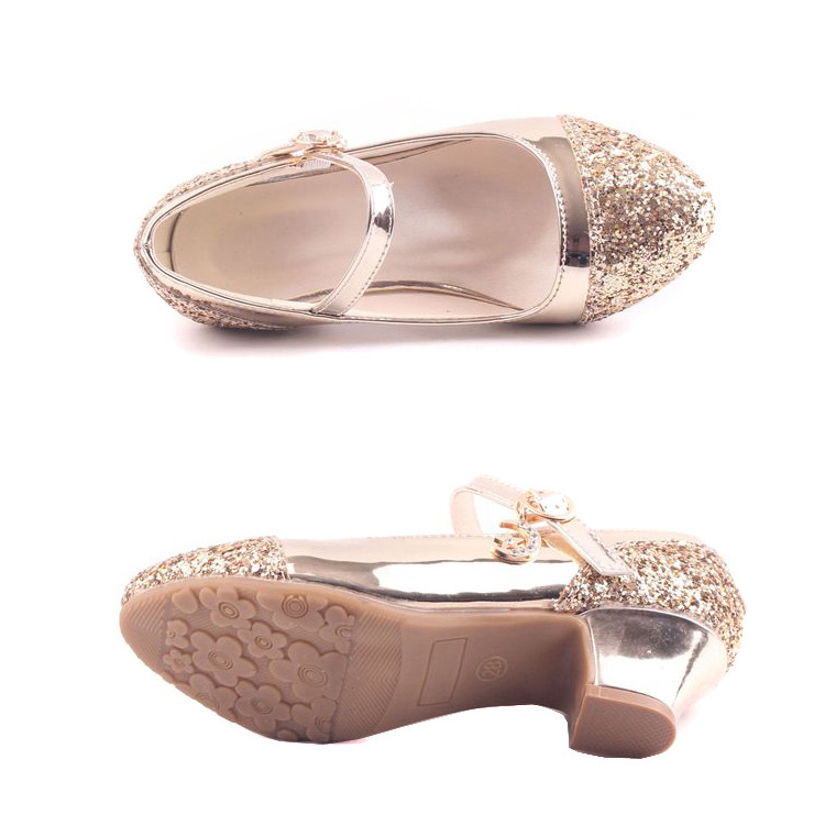 2023 Kids Leather Shoes Girls Wedding Dress Shoes Children Elsa Princess Dance Shoes For Girls Casual Shoes female Sandals  Kids Baby Shoes