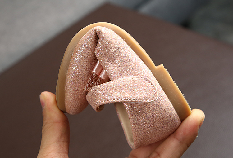 Children Glitter Shoes Girls Leather Shoes Lace Bow-knot Sweet Soft Shoes Princess Dress Shoes For Wedding Model Show Dancing Toddler Girls' Shoes  Oxfords