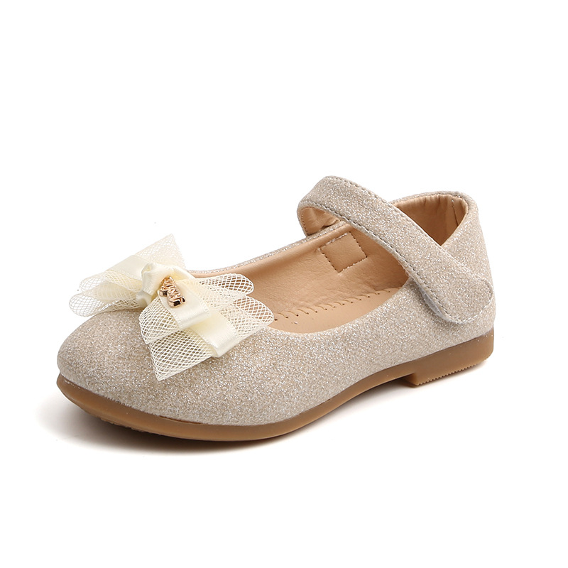 Children Glitter Shoes Girls Leather Shoes Lace Bow-knot Sweet Soft Shoes Princess Dress Shoes For Wedding Model Show Dancing Toddler Girls' Shoes  Oxfords