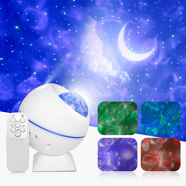 360 Magnetic Star Projector Galaxy Night Light With Remote Control LED Starry Sky Moon Lamp For Car Room Decor Kids Present Gift