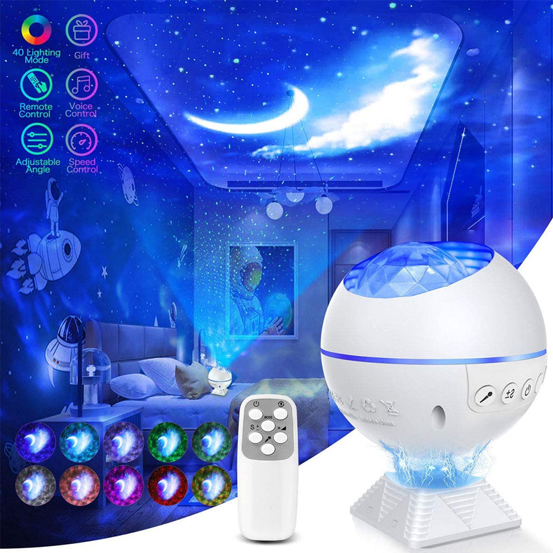 360 Magnetic Star Projector Galaxy Night Light With Remote Control LED Starry Sky Moon Lamp For Car Room Decor Kids Present Gift