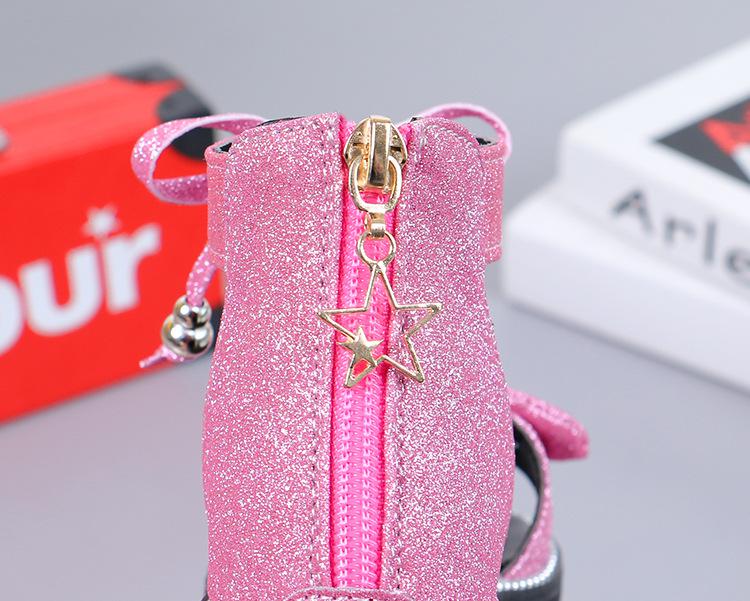 New 2022 Summer Girls Sandals Fashion Bowknot Zipper Princess Girls Shoes Children Kids Baby Party Flat Sandals Shoes A857