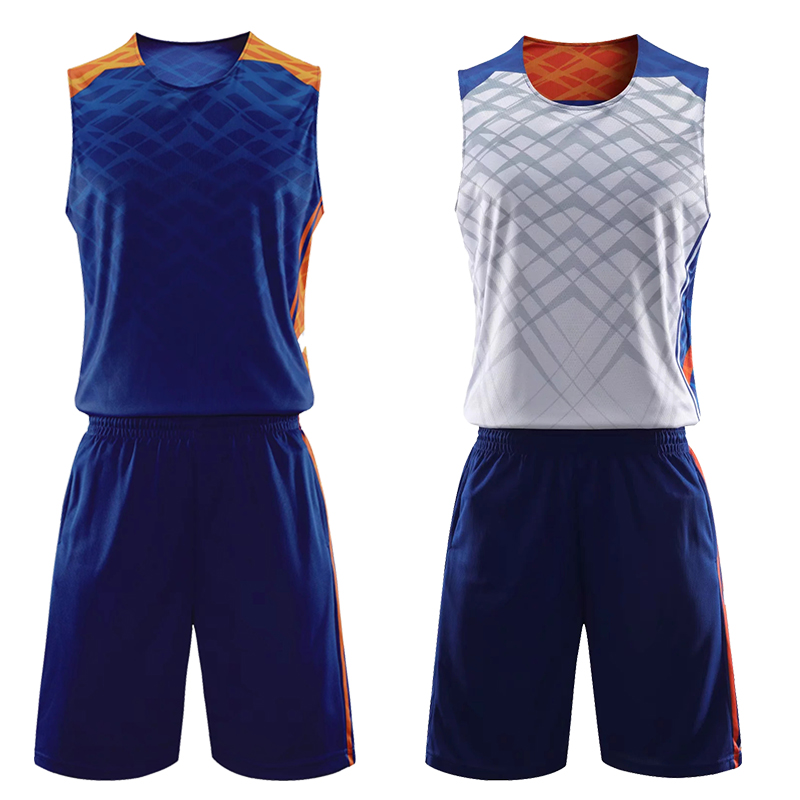 Men Reversible Basketball Set Sports clothes Double-side basketball jerseys Kids Basketball Jerseys Sets Children Training suits