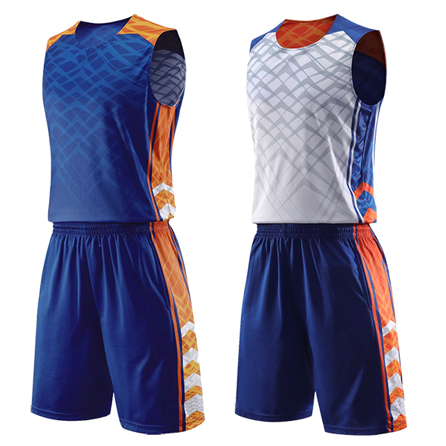 Men Reversible Basketball Set Sports clothes Double-side basketball jerseys Kids Basketball Jerseys Sets Children Training suits