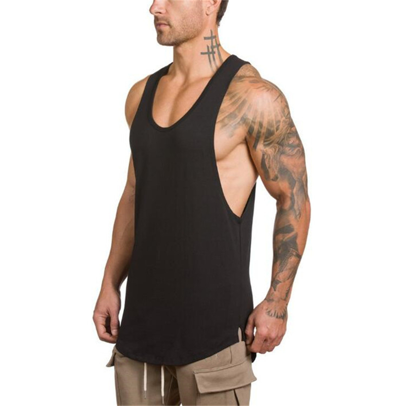 gym clothing cotton singlets canotte bodybuilding stringer tank top men fitness shirt muscle guys sleeveless vest Tanktop