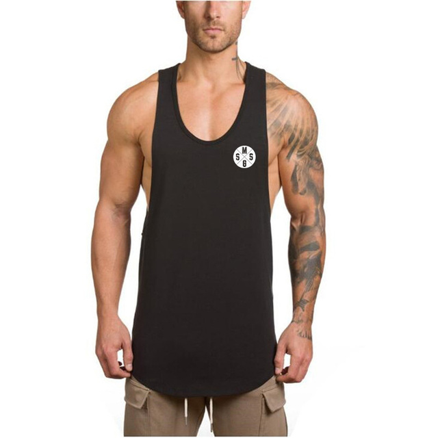 gym clothing cotton singlets canotte bodybuilding stringer tank top men fitness shirt muscle guys sleeveless vest Tanktop