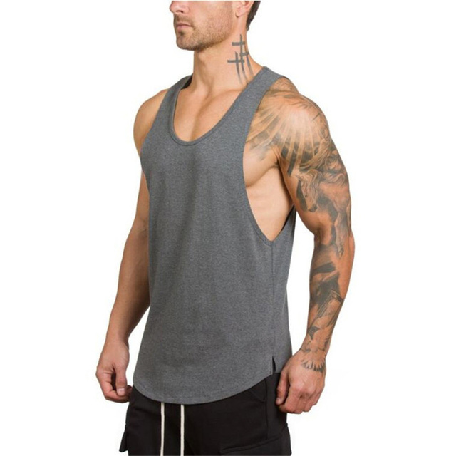 gym clothing cotton singlets canotte bodybuilding stringer tank top men fitness shirt muscle guys sleeveless vest Tanktop