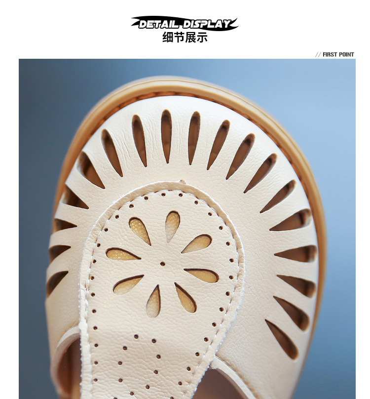 Girls Sandals 2022 New Children's Hollow Soft Sole Shoes Carved  Fashion Princess Shoes Beach Shoes Hot Cut-outs Princess