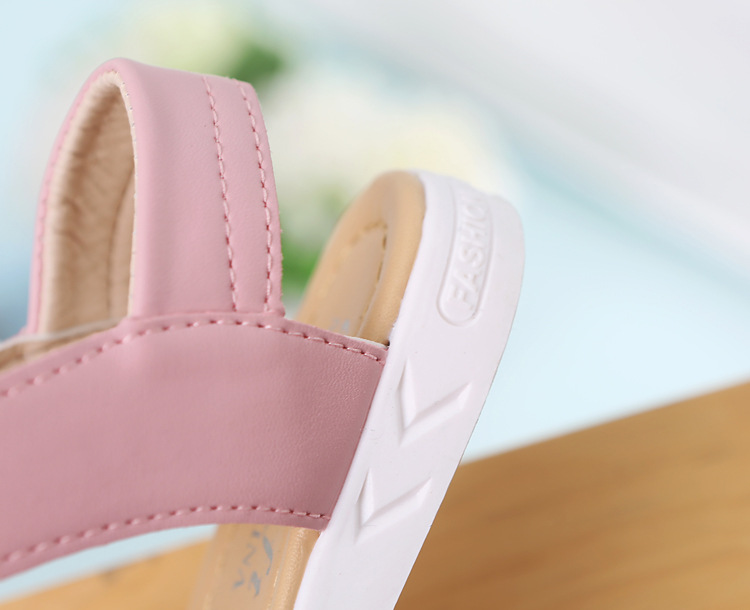 2022 Summer New Girls Sandals Kids Floral Sandals with 3 Flowers Princess Sweet for Wedding Party Dress Shoes Kids Sandals 21-36